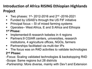 Scaling agricultural innovations: Theoretical and practical insights from Africa RISING Ethiopian Highlands Project 