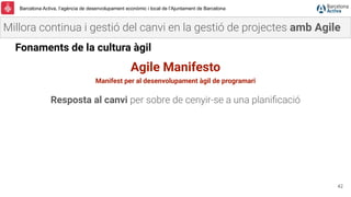 Barcelona Activa, l’agència de desenvolupament econòmic i local de l’Ajuntament de Barcelona
Agile Manifesto
Manifest per ...