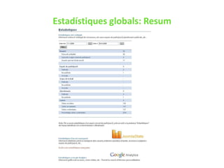 Estadístiques globals: Resum