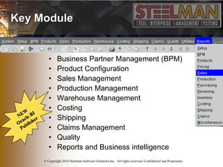 Key Module


        •     Business Partner Management (BPM)
        •     Product Configuration
        •     Sales Manag...