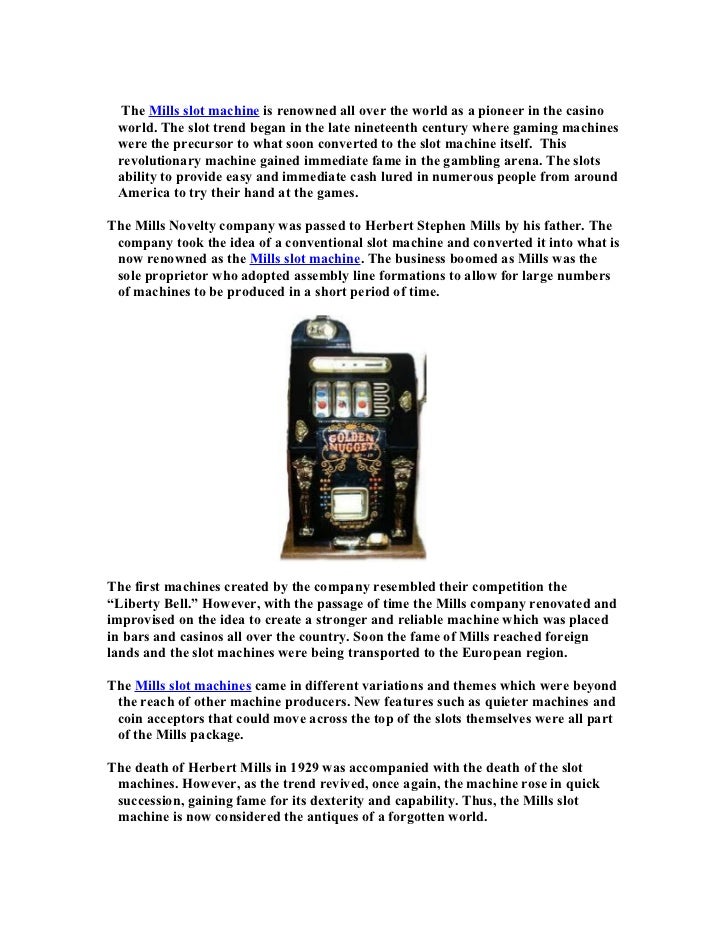 Mills slot machine