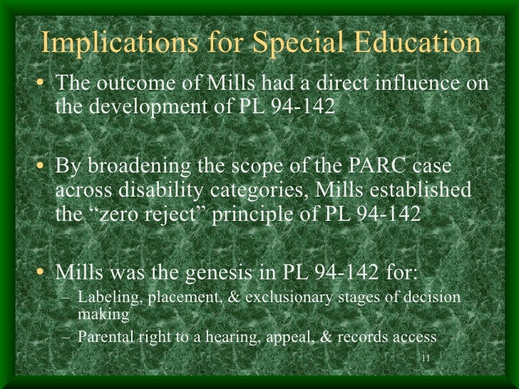 Mills v. dc board of education 1972