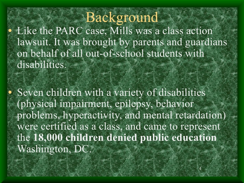 Mills v dc board of education 1972 Mills v dc board of education 1972