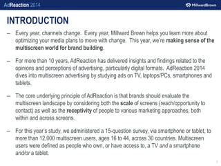 AdReaction : Insights on perceptions of advertising, particularly ...