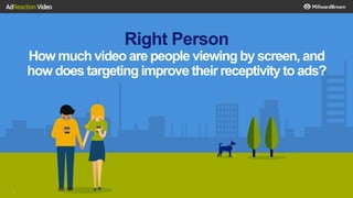 Right Person
How much video are people viewing by screen, and
how does targeting improve their receptivity to ads?
7
 