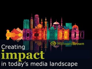 Creating
in today’s media landscape
impact
 