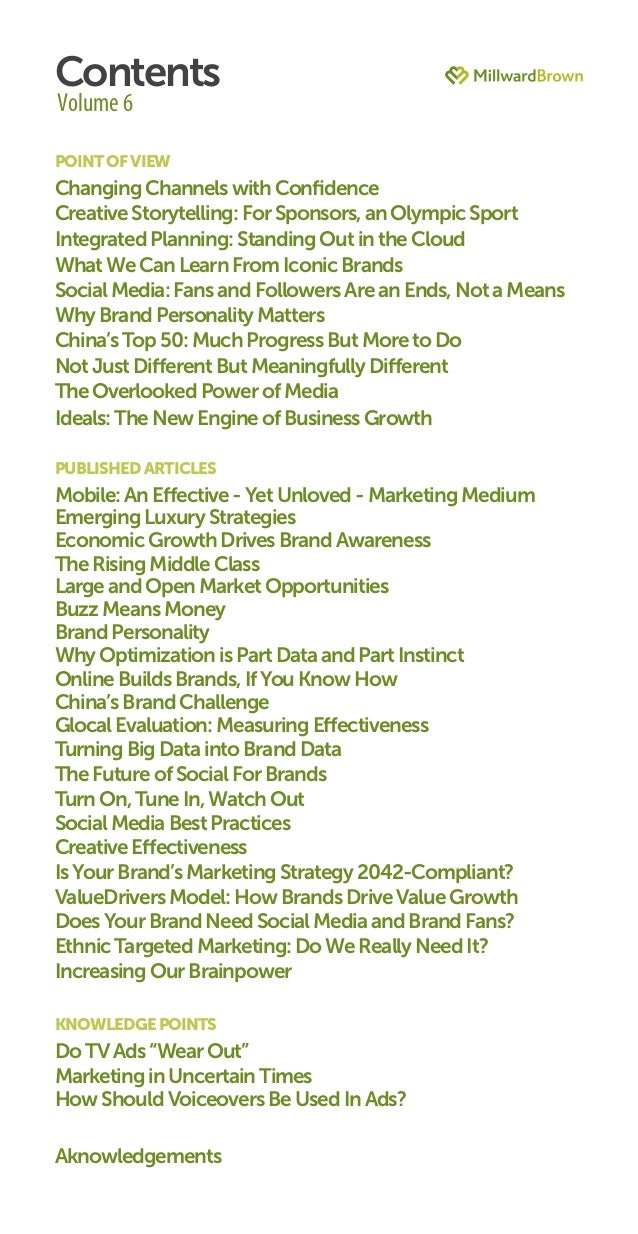 Millward Brown Perspectives Vol 6
