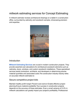 Millwork Rfp millwork estimating services for Concept Estimating.pdf