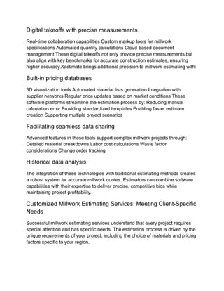Millwork Rfp millwork estimating services for Concept Estimating.pdf