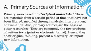 MIL MEDIA AND INFORMATION SOURCES POWER POINT PRESENTATION | PPTX