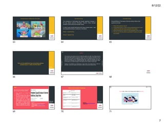 8/12/22
CHUNK
2
Societal Issues in Media and Information
63
Individual Activity
The emergence of technology has brought significant changes in
the way people consume information. However, these changes
resulted in some ethical and societal issues.
In order to get yourself familiarized with these societal issues, read
and analyze the articles in media and information.
Article 1: Cyberbullying
Article 2: Digital Divide
CHUNK
2
64
Individual Activity
Discuss/Reflect on the issues of the two articles. Refer to the
questions provided.
1. What is the article all about?
2. Is the article factual, or does it have a particular point of view?
3. List/Give at least two facts presented in the article.
4. What is the opinion or point of view expressed by the writer?
5. Why do you think the article is published? Explain and justify
your answer.
CHUNK
2
65
How can the established laws and policies address
societal issues in media andinformation?
CHUNK
2
66
Legal,
Ethical
and
Social
Issues
in
Media
and
Information
PEAC
2022
Legal,
Ethical
and
Social
Issues
in
Media
and
Information
Synthesis
There could be various issues in the use of media that violates one’s rights. Thus, different laws are
being implemented to lessen the abuse and violence in the use of media and information. Some of
these laws are RA 8293 or the Intellectual Property Code of the Philippines and RA 10175 or the
Cybercrime Prevention of 2012. Understanding these laws in media and information may help us
acquire and use information more critically and ethically. Also, knowing the societal issues in media
and information can combat the dangers of the internet and form solutions to these issues.
Therefore, the knowledge and understanding on legal, ethical, and societal issues in media and
information can help you express your learning by doing the news article analysis activity.
67 68
Media and
Information
Literacy
RUA
Now, it is your turn to analyze a news article
about the Internet and Computer Addiction.
● Read, understand, and complete the
worksheet.
● Use the worksheet provided below as
your guide in terms of the expected
content of your news article analysis.
● You may express your answer in
different forms such as graphic
organizers/diagrams (for visual learners),
audio-recording (for verballearners),songs
(for auditory or musical learners),
typing/TikTok video (for kinesthetic/physical
learners), or essay/poem (for good in
reading and writing),orthe worksheet itself.
Resource:
Jagoo, K. ( 2022, January 14). Pandemiccaused
increase in the internet addiction, study finds.
verywellmind.https://www.verywellmind.com/pandemic-
caused-increase-in-internet-addiction-study-finds-
5213760
69
Media and
Information
Literacy
News Article AnalysisWorksheet
Adapted from
https://www.edu.gov.mb.ca/k12/cur/socstud/foundatio
n_gr9/blms/9-1-1f.pdf
70
PEAC
2022
Forda Safer, Kinder, More Responsible Digital na Ferson
https://blog.brainpop.com/digital-citizenship/
7
71
 
