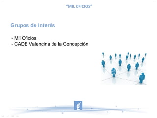 “MIL OFICIOS”



Grupos de Interés

- Mil Oficios
- CADE Valencina de la Concepción
 