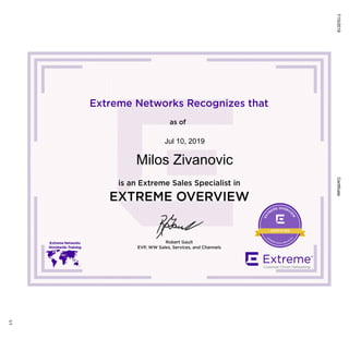 7/10/2019Certificate
1/1
Jul 10, 2019
Milos Zivanovic
 