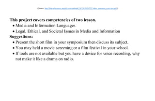 Informational Video Project Example Media and Information Literacy- Performance Task (Video Project) Short ...