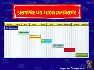 Siempre un tema diferente
 