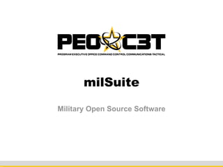 milSuite Military Open Source Software 