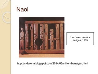 Naoi
http://mdarena.blogspot.com/2014/06/milton-barragan.html
Hecho en madera
antigua, 1995
 