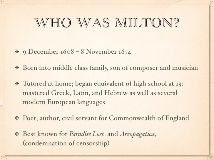 Milton Introduction