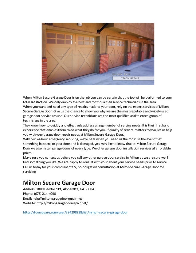 Milton Secure Garage Door