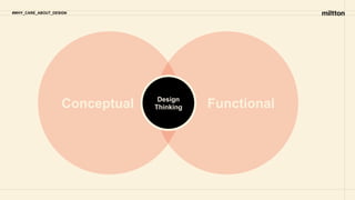 Conceptual Functional
Design
Thinking
#WHY_CARE_ABOUT_DESIGN
 