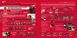milwaukeetool.eu
#MILWAUKEETOOL
174 175
#MILWAUKEETOOL
1
2
3
4
5
175174
PRACH MŮŽE ZPŮSOBIT VÁŽNÉ DLOUHODOBÉ
ŽIVOT OHROŽUJÍCÍ ONEMOCNĚNÍ
Předpokládá se, že více než 500 stavebních dělníků umírá každý rok kvůli působení křemenného prachu, který se vytvoří,
když se pracuje na materiálech z oxidu křemičitého s obsahem, jako je beton, malta a pískovec (také známý jako dýchatelný
krystalický křemen nebo RCS). Připojení kladiva na AS 300 EMAC s hadicí a adaptérem ke žádnému kladivu Milwaukee®
snížuje množství inhalačního křemenného prachu na minimum.
KLADIVA
Hadice a adaptér
(dodávaný s AS 300 EMAC)
AS 300 EMAC
4933416080
KRYT PROTI PRACHU
Největší množství oxidu
křemičitého, které
může někdo za
den vdechnout
Křemen
Vysavač M třídy je minimální zákonný požadavek
ODSÁVÁNÍ PRACHU
PRO SDS-PLUS
KLADIVA
4932430446
ƒƒ adaptér pro adsávání umožňuje připojení M12DE k
nezávislému odtahu prachu/vysavači
PRACHOVÝ ADAPTÉR
VYSAVAČ
PHDE72
4932430480
M12 DEAC
4932430479
M12 DE-0
4933440510
PLH 32 XE PLH 28 XE M18 CHX M18 CHPX M18 CHMM28 CHPX K 540 S K 545 S K 750 S K 950 S
PLH 20M18 BH HD18 HX PH 30 POWER XPH 27 X
KOMPATIBILNÍ S:
Dřevěný prach vzniká při práci na měkkom nebo jehličnatom dřevě nebo na drevě jako jsou MDF a překližky. Připojte celou řadu
dalších dřevoobráběcích nástrojů Milwaukee® přímo do AS 300 EMAC nebo prostřednictvím DEK 26 systému k pokosovým pilám.
Systém odsávání prachu pro šikmou pilu MS216.
M18 SMS216-0
Baterie se prodávají samostatně.
DEK 26
4932430005
5-TI BODOVÝ KOVÁNÍ
KRÁTKÁ HADICE
DLOUHÁ HADICE
ODSÁVACÍ
HADICE
DVA UNIVERZÁLNÍ
ADAPTÉRY
ROS 125 E SPS 140 ROS 150 E-2 M18 CCS66 M18 CCS55 M12 CCS44
Hadice a adaptér
(dodávaný s AS 300 EMAC)
JINÉ OBRÁBĚNÍ DŘEVA
KOMPATIBILNÍ S:
OPRACOVÁNÍ KOVŮ
Hadice a adaptér
(dodávaný s AS 300 EMAC)
KRYTY PROTI PRACHU
M18 CAG115X/
M18 CAG125X
M18 CAG115XPD/
M18 CAG125XPD
AG 12-115X /
AGV 12-125X
AGV 12-125XPD AGV 15-125XC/
AGV 15-125XE
M18 CAG115XPDB/
M18 CAG125XPDB
KOMPATIBILNÍ S:
MS 216 SB
OBRÁBĚNÍ DŘEVA
KOMPLETNÍ SYSTÉM
ODSÁVÁNÍ PRACHU
Odsajte prach přímo u zdroje s kompletním
Milwaukee®
odsávacím systém
Připojte svůj AS 300 EMAC vysavač k celé řadě
nástrojů Milwaukee®
Kryt proti prachu - DEC 125.
4932430467
ƒƒ 100% volné připojení nástroje k Ø 115 - 125 mm
AG(V) 12, AGV 15 řad a FUEL ™
brusky, nastavení
hloubky od 5 - 28 mm.
ƒƒ Průvodce, jak zabránit zkroucení při řezání. Kryt na
prach pasuje k Milwaukee ®
.
ƒƒ Čištiče M-Třidy s unikátním adaptérem s funkcí
“Zacvaknutí”, dodávaný spolu s vysavačem.
Kryt proti prachu - DEG 125.
4932430468
ƒƒ 100% volné připojení nástroje k Ø 125 mm
AG(V) 12 a AGV 15 řady brusek. Je dodáván s přídavnou rukojetí.
ƒƒ Odnímatelný magnetický přední kryt pro přístup do těsných rohů a
hran, při použití brusného hrnce.
ƒƒ Kryt na prach pasuje k Milwaukee ®
. Čističe M- Třídy s unikátním
adaptérem s funkcí “Zacvaknutí”, dodávaný spolu s vysavačem.
Obsahuje vyměnitelný kartáč 4931448429.
WWW.MILWAUKEETOOL.CZ
ƒƒ Kryt na vrtání a jádrové
vrtání - PHDE72. Pro vrtání
od Ø 6 - 72 mm.
ƒƒ Kartáčová vložka pro lepší sání a extrakci.
ƒƒ Kartáče, které se dají vyndat při vrtání.
ƒƒ Výstupní hubice: Ø 37 mm vnější / Ø 32
mm vnější.
 
