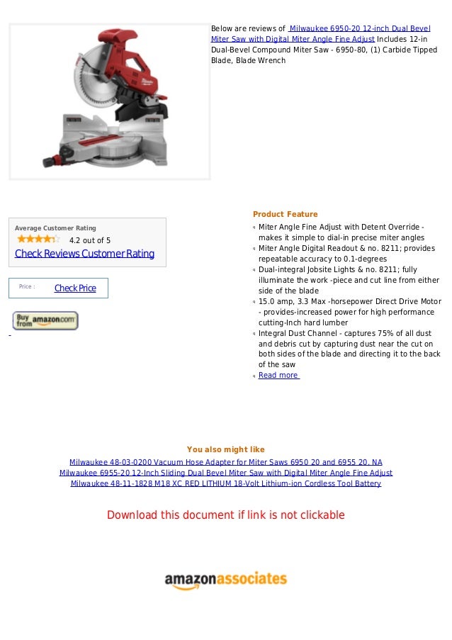 Milwaukee 6950 20 12inch dual bevel miter saw with digital miter angle