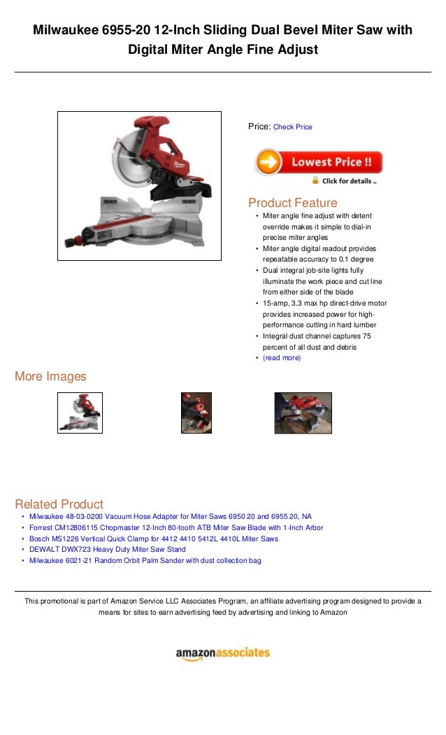 Milwaukee 6955 20 12inch sliding dual bevel miter saw with digital