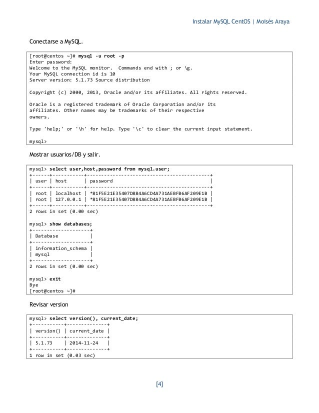 centos install mysql