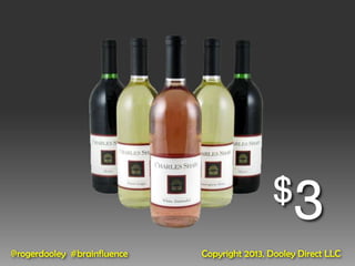 $3
@rogerdooley #brainfluence   Copyright 2013, Dooley Direct LLC
 