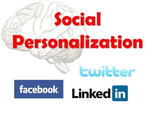 Social
   Personalization


@rogerdooley #brainfluence   Copyright 2013, Dooley Direct LLC
 