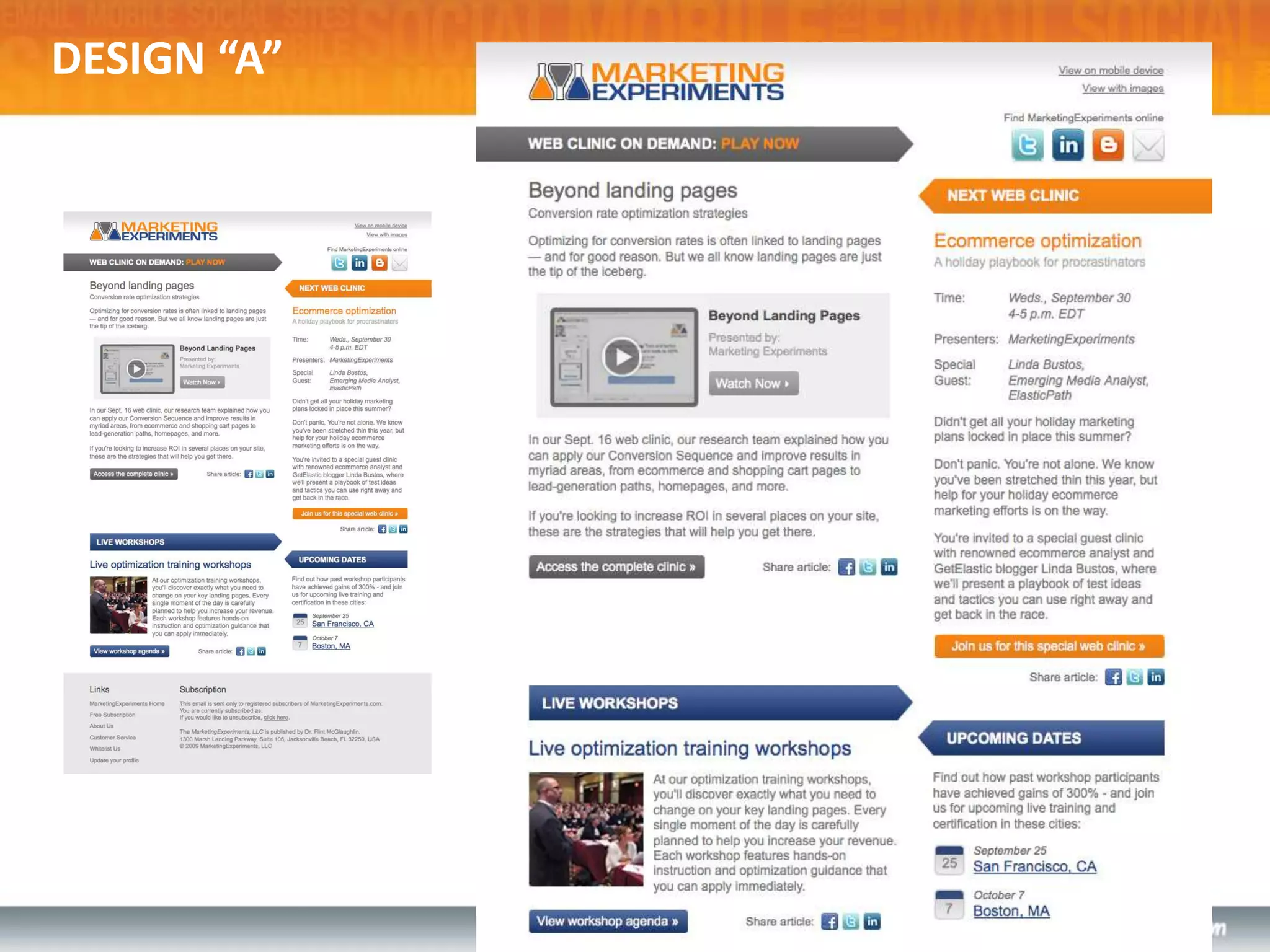 MARKETING EXPERIMENTS