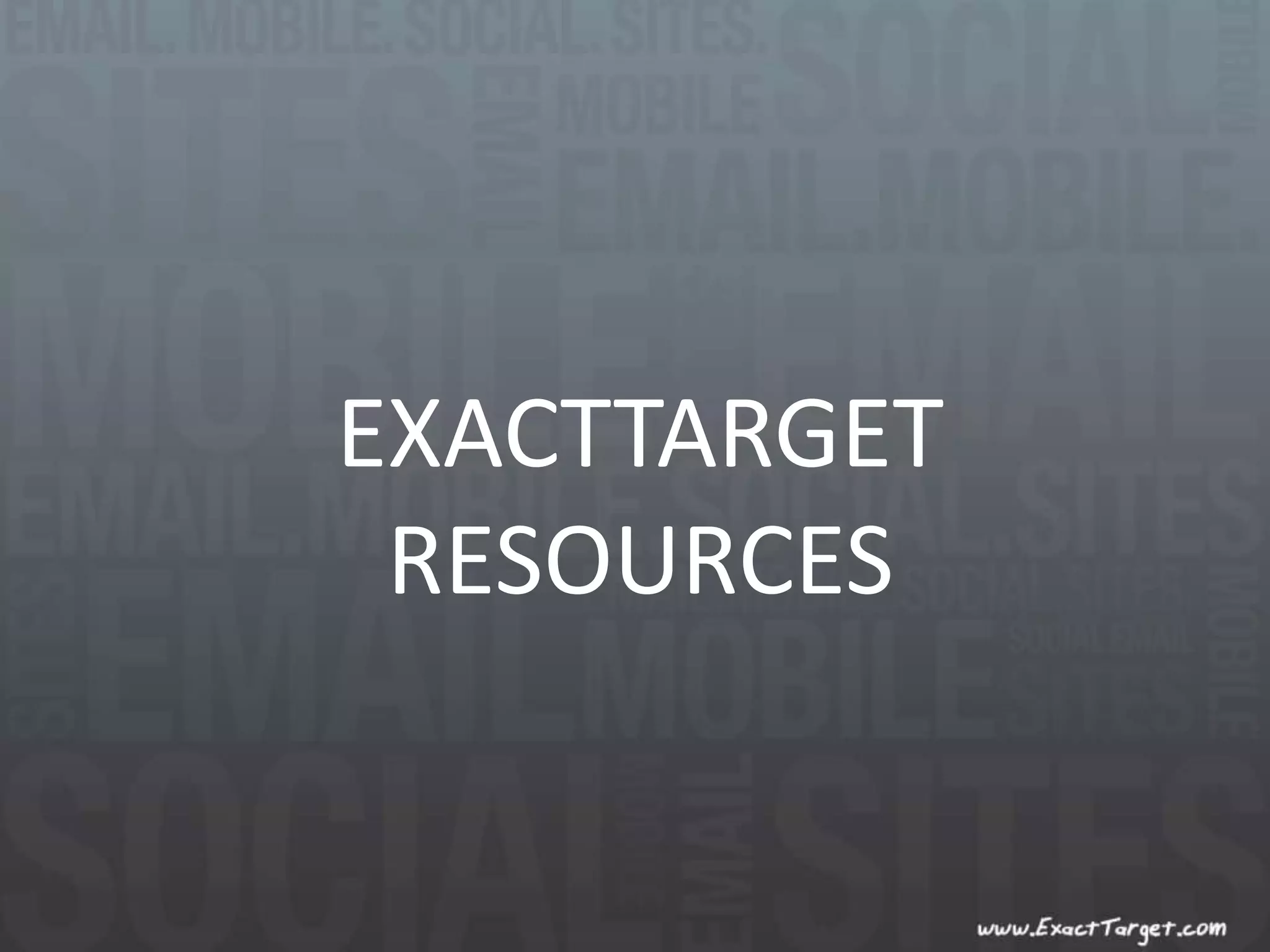 GROUP EXERCISE + Q&ABreak up into groups of 4-5 peopleTake turns sharing your email designsDevelop recommendations how each email can be optimized for subscriber experience and deliver on performance driven design tacticsQ&A, wrap up, findings