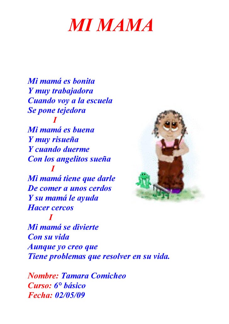 poesia mi mamá