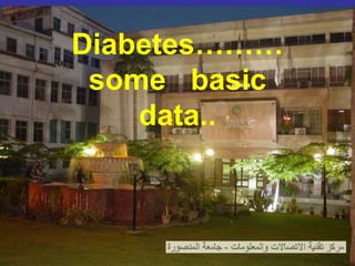 26
26
Diabetes………
some basic
data..
 