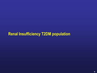 82
Renal Insufficiency T2DM population
 