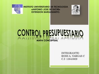 INTEGRANTE:
ROSS A, VARGAS C
C.I: 13843809
INSTITUTO UNIVERSITARIO DE TECNOLOGIA
«ANTONIO JOSE DE SUCRE»
EXTENSION BARQUISIMETO.
INSTITUTO UNIVERSITARIO DE TECNOLOGÍA
“ANTONIO JOSÉ DE SUCRE”
EXTENSION BARQUISIMETO
MAPA CONCEPTUAL
 