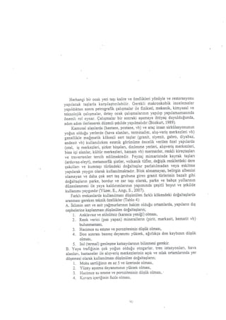 Mimaride doğal taş seçim parametreleri