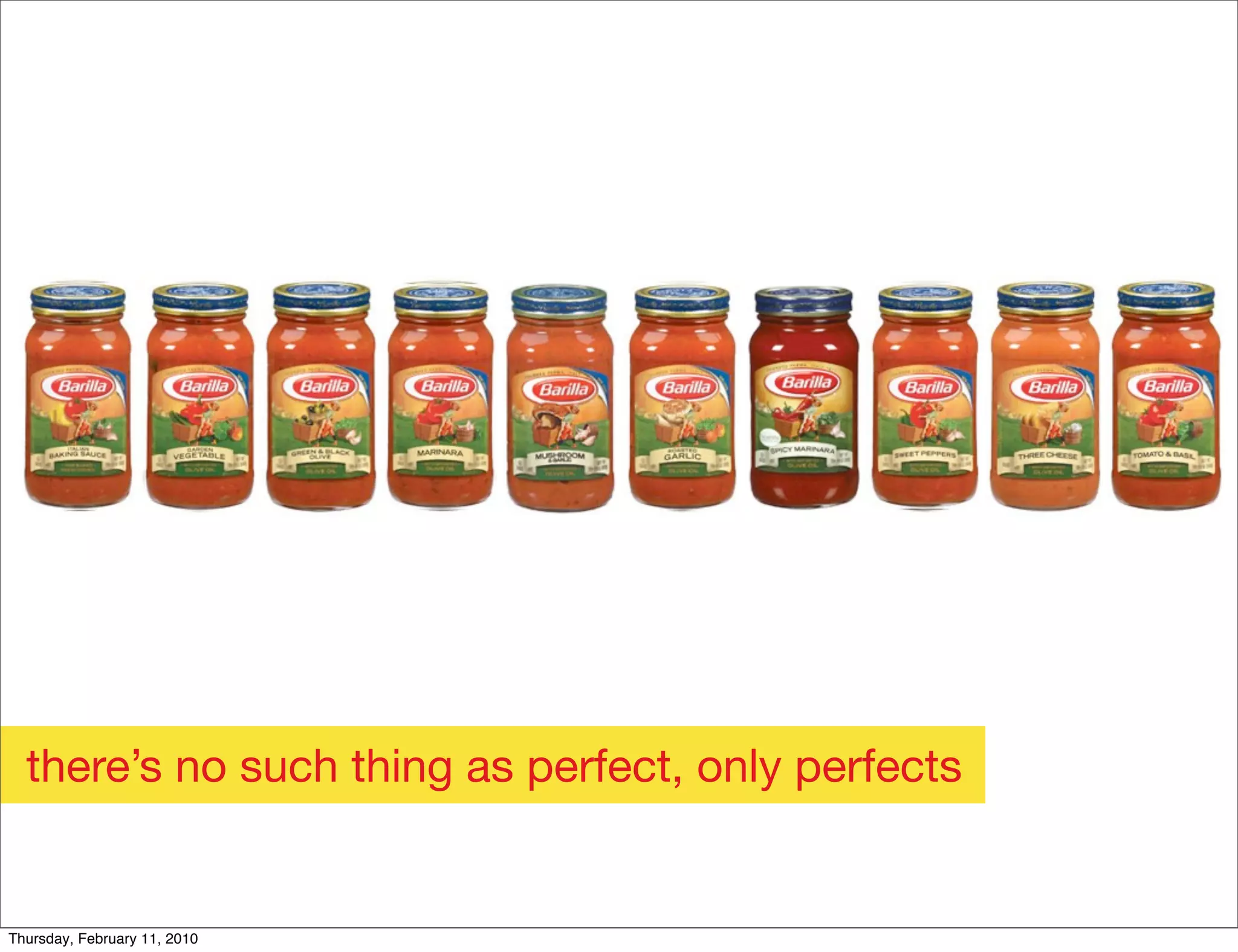 there’s no such thing as perfect, only perfects


Thursday, February 11, 2010
 