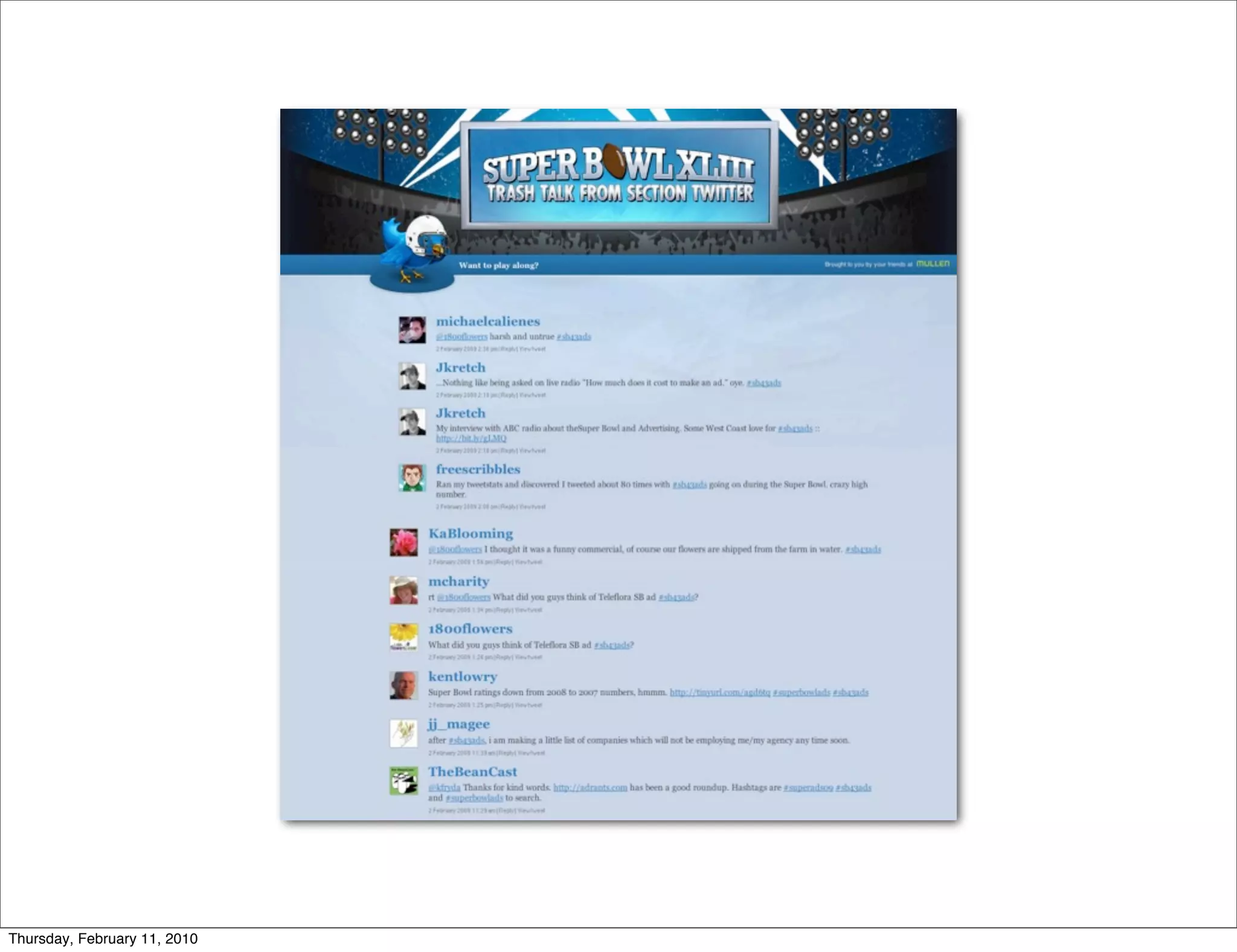 Thursday, February 11, 2010
 