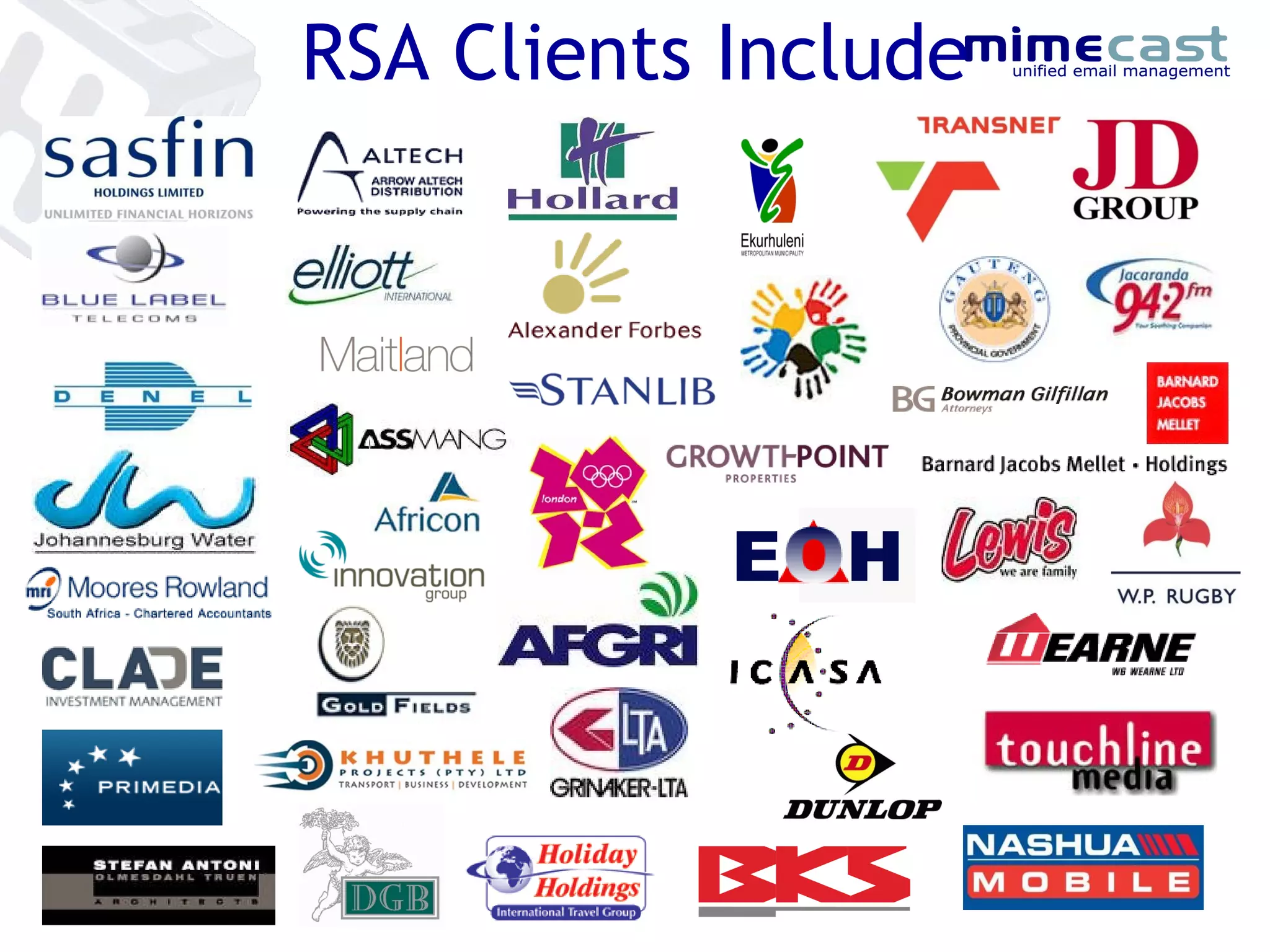 RSA Clients Include 