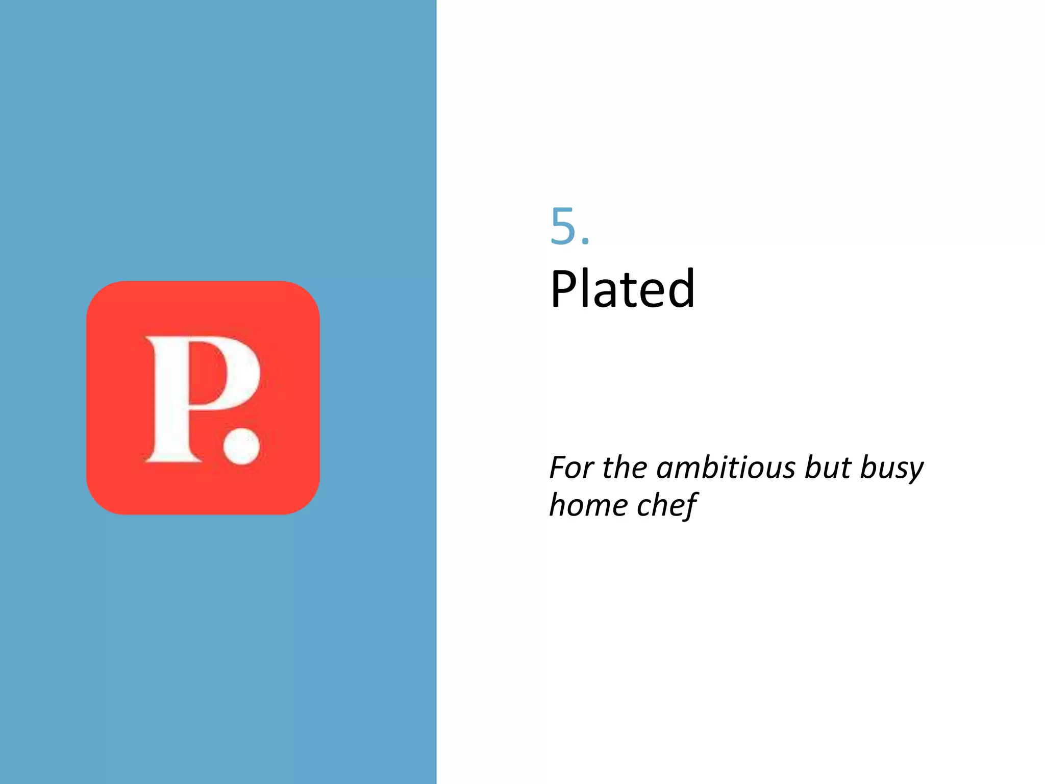 5.
Blue Apron
For the ambitious but busy
home chef
 