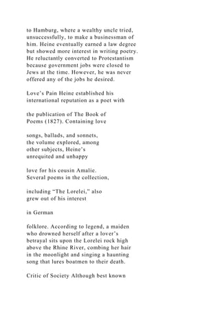 Mimicking the style of Heine s poem write your own Heine uses docx