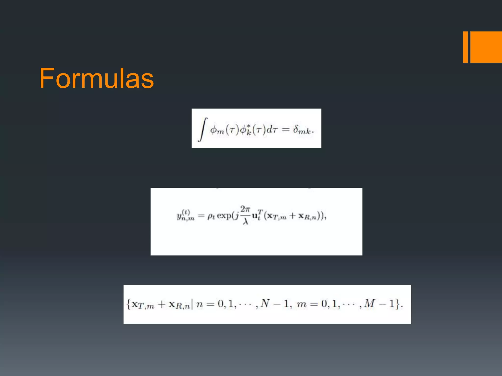 Formulas
 
