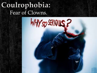 Fear of Clowns.
 