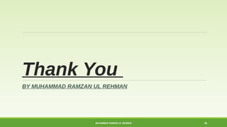 Thank You 
BY MUHAMMAD RAMZAN UL REHMAN 
MUHAMMAD RAMZAN UL REHMAN 56 
