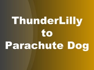 ThunderLilly to Parachute Dog 