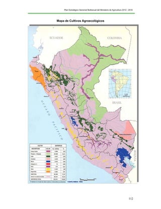 Plan Estratégico Sectorial Multianual del Ministerio de Agricultura 2012 - 2016
112
Mapa de Cultivos Agroecológicos
 