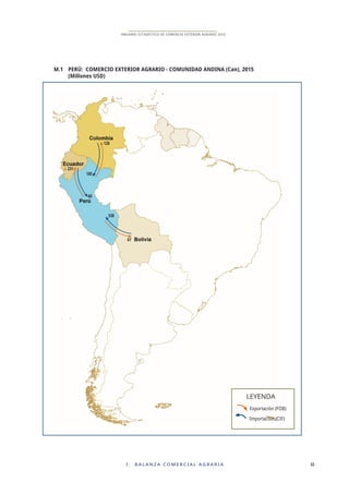 I . B A L A N Z A C O M E R C I A L A G R A R I A 10
ANUARIO ESTADÍSTICO DE COMERCIO EXTERIOR AGRARIO 2015
�������
�����������������
�����������������
���
���������� ���������������������������������������������������������������
��������������
���
���
��
���
��
 