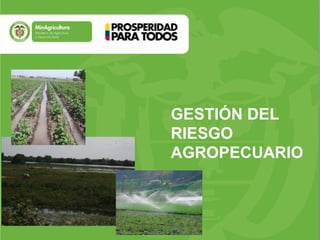 GESTIÓN DEL
RIESGO
AGROPECUARIO
 