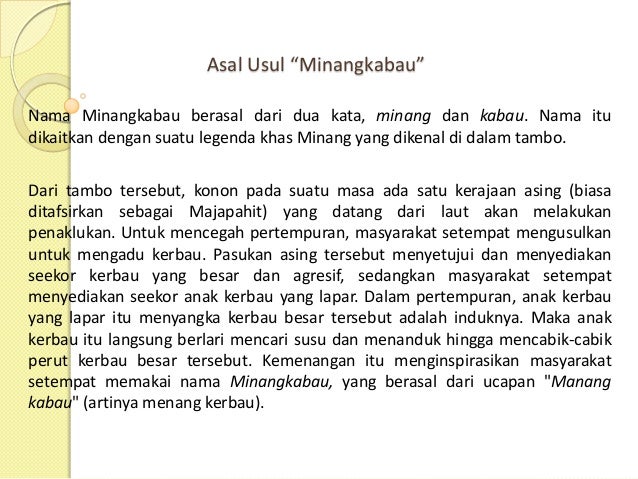 Kebudayaan Minangkabau Ppt